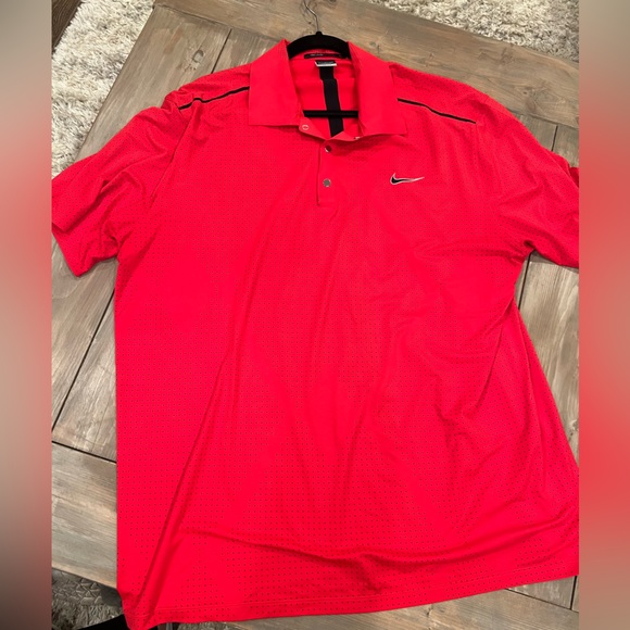 Nike Other - Tiger Wood’s Nike Dri-Fit Golf Polo | Red | Size XL